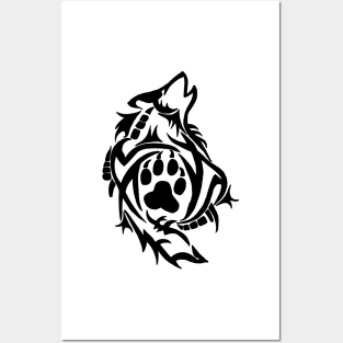 Tribal wolf n ° 2 Posters and Art